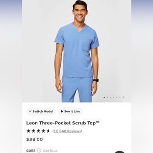 Men’s Figs scrub top